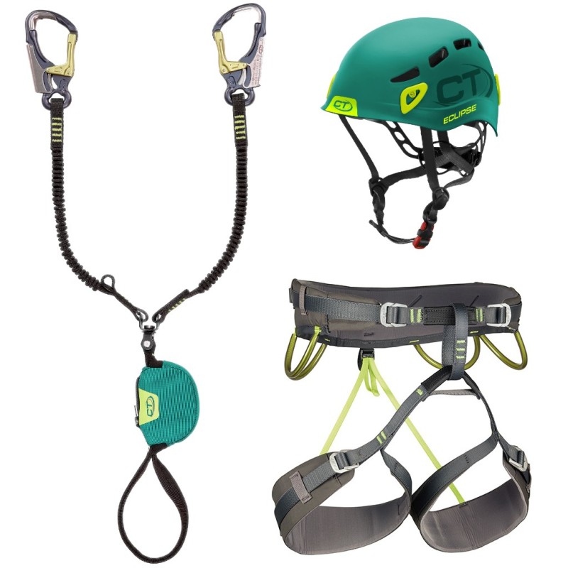 Klettersteig Kit: Gurt, Helm, Klettersteigset Klettersteig Kit: Gurt, Helm, Klettersteigset