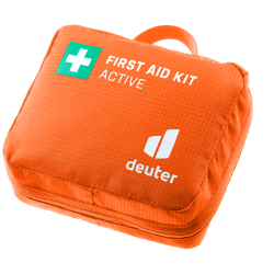 Nach medizinischer Empfehlung zusammengestellte Erste-Hilfe-Tasche: Unverzichtbar für jede Tour.